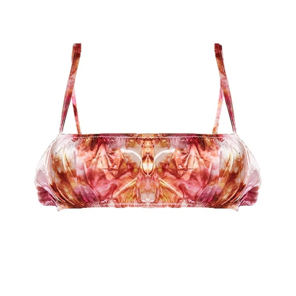 Pretty Little Things Shape Pink Tie Dye Satin Top - Picture 11 of 11